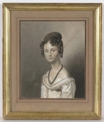 Franz Krueger (1797-1857) "Actriz de Berlín Auguste Stich" aprox. 1824, dibujo (m) Foto 1 de 4