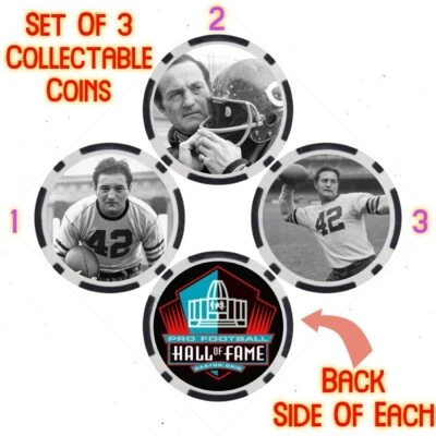 SID LUCKMAN - PRO FOOTBALL HALL OF FAME - COLLECTABLE COIN SET - Image 1 of 2