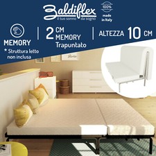 MATERASSO DIVANO LETTO CON PIEGA BRIO PRONTO LETTO MEMORY MATRIMONIALE E SINGOLO