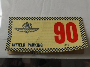 Vintage Indianapolis Motor Speedway Infield Parkfenster Tag Pass Ticket - Bild 1 von 5