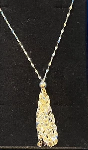 Schöne feine italienische Sterlingsilber Quaste Halskette 30" Neu ohne Etikett atemberaubend - Bild 1 von 6