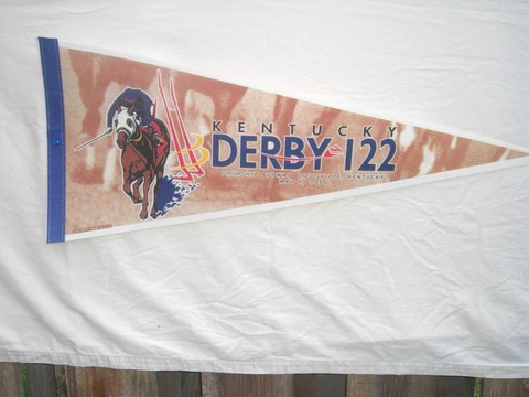 1996 - 122nd Kentucky Derby Pennant in NEW, USUED, MINT Condition Cover