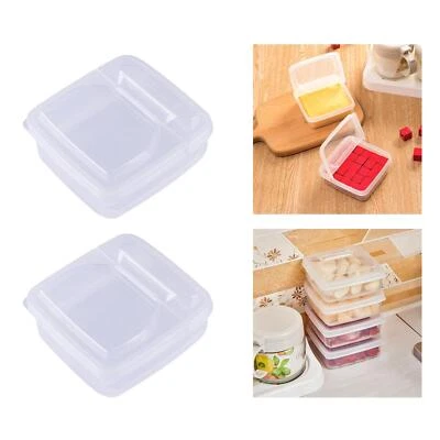 2Pcs Refrigerator Food Container Clear Meal Prep Container Cookie Holder - Image 1 of 4