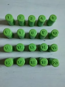 VINTAGE 1975 Numbers Up Board Game Milton Bradley Replacement Pegs #1 to #20 - Picture 1 of 5