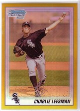 2010 Bowman Chrome Prospects Gold Refractors #BCP54 Charlie Leesman /50 - NM-MT