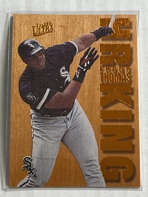 Tarjeta Fleer Ultra Frank Thomas 1996 lámina de madera HR King Exchange Chicago White Sox Foto 1 de 3