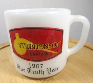 vintage 1967 Federal Stephenson Chemicals promo ad milk glass coffee mug cup - Picture 1 of 8