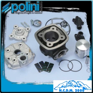 GRUPPO TERMICO POLINI GHISA CILINDRO PISTONE TESTA 75cc PIAGGIO NRG MC3 50 H2O - Imagen 1 de 5