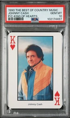 1990 Best of Country Music JOHNNY CASH PSA 10 Pop 2 highest HOF - Image 1 of 2