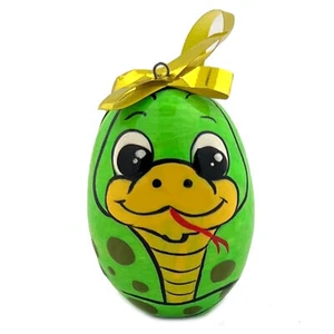 Miniature Christmas Ornament Snake Year of the Snake 2025 Handmade Ribbon 1 5/8" - Picture 1 of 3