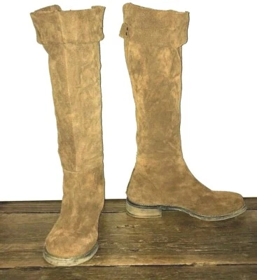 Botas de mujer Free People marrón whisky holgadas altas sobre la rodilla talla 36 Foto 1 de 4