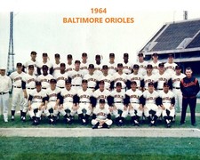 1964 BALTIMORE ORIOLES 8X10 TEAM PHOTO BASEBALL PICTURE O's MLB