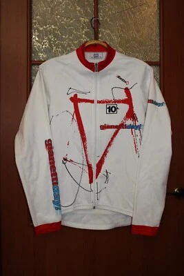 Vintage Santini #10 Gianetti Day  White cycling jersey (autumn/winter) -size XL - Image 1 of 4