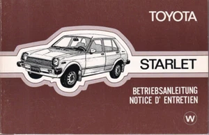 TOYOTA Starlet Bedienungsanleitung 1978 Betriebsanleitung P6 Handbuch BA - Picture 1 of 2