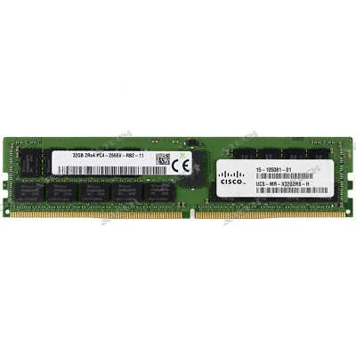 Cisco 32GB DDR4-2666 REG RDIMM UCS-MR-X32G2RS-H 15-105081-01 Server Memory RAM - Image 1 of 2