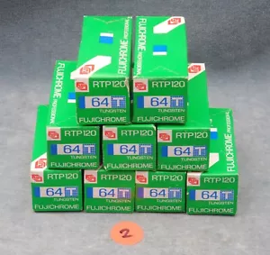 9 ROLLS FUJIFILM FUJICHROME PROFESSIONAL 64T 120MM COLOR REVERSAL FILM - 1997 - Picture 1 of 1