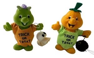 Applaus Hausjäger Trick or Treat Drache Kürbis Mann Paar Halloween Vintage - Bild 1 von 14
