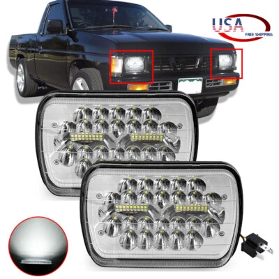 5x7" 7x6" LED Headlights Hi-Lo Combo Beam For Nisn Pickup Hardbody D21 240SX - Image 1 of 4