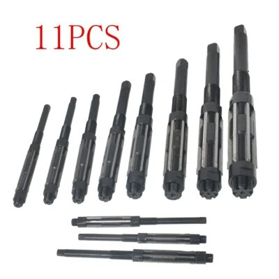 Adjustable 11Pcs Hand Reamers A-K, H4-H14, 15/32 to 1-1/2, HSS 6 Blades - Image 1 of 4