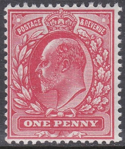 Edward VII Sg 219 M5(1) 1d Scarlet Einzelmarke UNMONTIERT POSTFRISCH/MNH - Bild 1 von 1