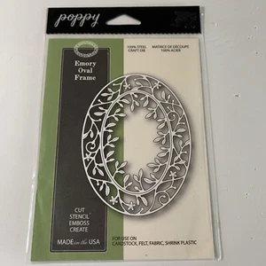 Mohn Stempel Stanzform EMORY OVALER RAHMEN Papercraft Prägen Basteln - Bild 1 von 2