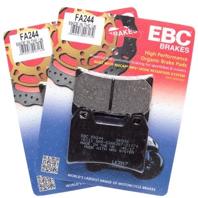 EBC FA244 Organic Full Front Brake Pad Set for Ducati 748 R 2000 - Image 1 of 4