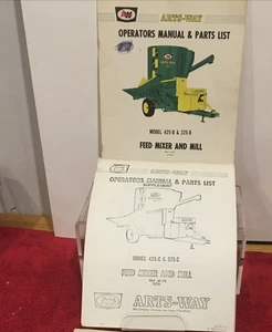 Arts Way Feed Mixer & Mill Operators Manual & Parts Model 425-B & 325-B 1974 - Picture 1 of 5