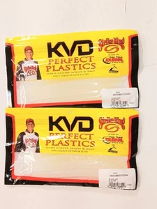 2 Packs Strike King KVD Perfect Plastics Ocho 6" Glacier - Picture 1 of 1