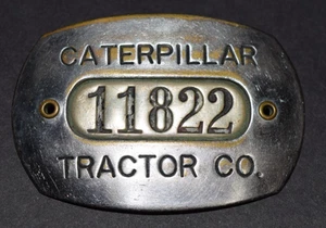 Vintage Caterpillar Tractor Company Employee Badge #11822 Pin on Back Works! - Picture 1 of 4