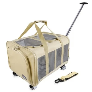 Furryilla Expandable Pet Carrier on Wheels for 2 Cats/Dogs | Large, Soft-Sided - Picture 1 of 7