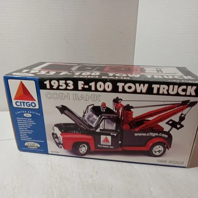 Gearbox Citgo 1953 F-100 Tow Truck Die Cast Bank 1:24 Scale New Collectible-NIB - Image 1 of 4