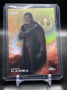 2025 Topps Chrome Star Wars Greef Karga Green /99 - Picture 1 of 2
