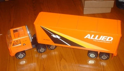 Mini Tonka / Play People Era Allied Van Lines Long Haul Semi Truck w/ Figure - Image 1 of 4