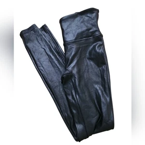 Leggings de cuero sintético negro SPANX talla pequeña para mujer - Imagen 1 de 5