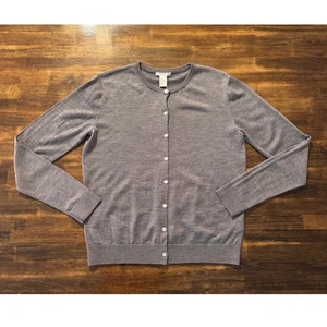 H&M Women's Small Cardigan Sweater Merino Wool Button Front Crewneck Long Sleeve - Picture 1 of 10