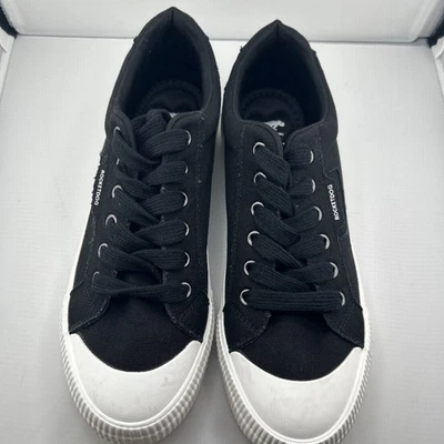 Zapatilla deportiva de lona Rocket Dog Cecila en blanco y negro para mujer talla 9 Foto 1 de 4