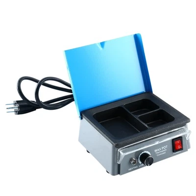 Calentador de cera de laboratorio dental olla calentador analógico de 3 pozos máquina de fundición 110 V Foto 1 de 4