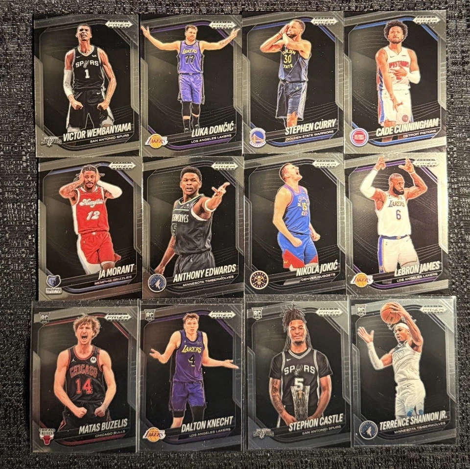 Tarjeta de baloncesto Panini Prizm negra 2024-25 completa tu conjunto que elijas #1-150 NBA Foto 1 de 1