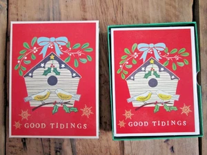 GALISON Fiona Howard Buenas Nuevas 16 Tarjetas de Vacaciones Nota Bird House Noruego NUEVO - Imagen 1 de 12