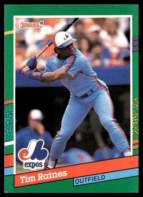 1991 Donruss Tim Raines Montreal Expos #457 - Image 1 of 2