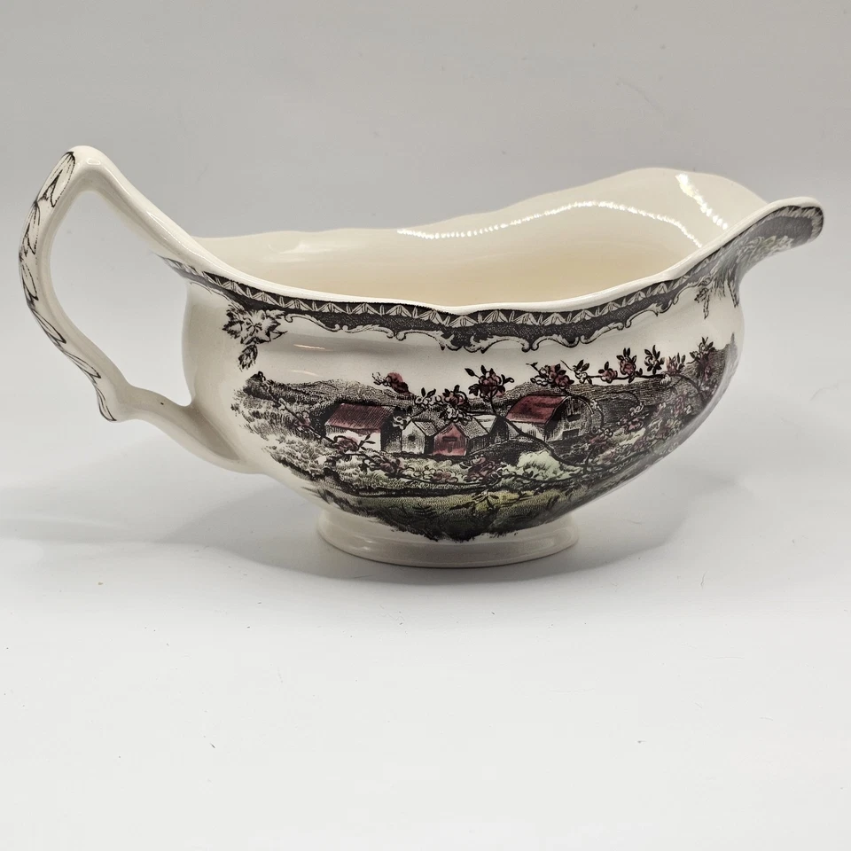 Barco de salsa vintage Johnson Brothers The Friendly Village Harvest Apple Orchard Foto 1 de 4