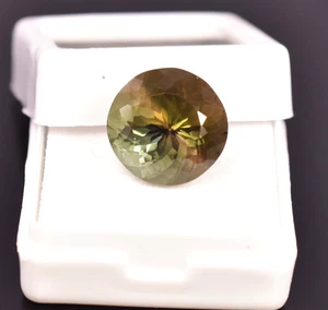 10.30 Ct Natural Bi-Color Sapphire Round Shape Stunning 13x11 mm Loose Gemstone - Bild 1 von 7