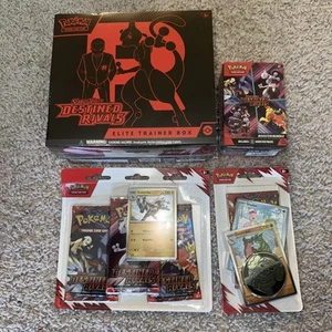 Pokémon Destined Rivals Bundle (ETB + Booster Bundle + 3 Pack Blister + Blister) - Bild 1 von 3