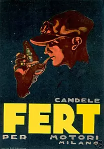 FERT - Candela- Milan -auto-moto-fumo-pipa-motore-print - Imagen 1 de 1