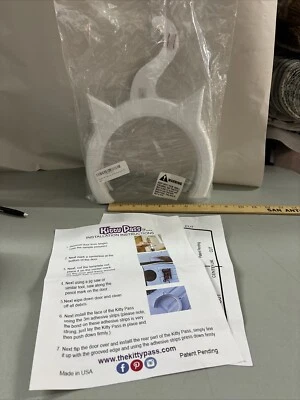 The KITTY PASS Interior Cat Door Installation Kit White NEW - Image 1 of 4