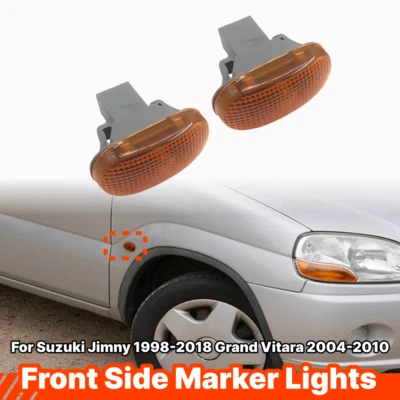 2x Luces de señalización delanteras laterales indicadores luces lámpara para Suzuki Jimny 98-18 Foto 1 de 4
