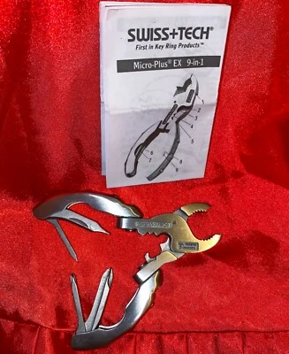 Swiss+Tech Acero Inoxidable Micro Plus EX 9 en 1 Multiherramienta Alicate Pelador Cortador NUEVO Foto 1 de 3