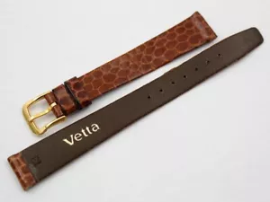 Cinturino Vetta Marrone 13/10mm Fibbia Acciaio Laminato Vintage Ottima Qualità - Foto 1 di 3