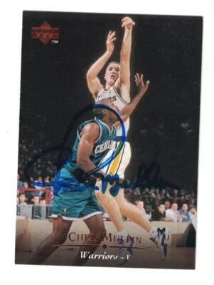 Chris Mullin Signed Autographed 1995 96 Upper Deck Card Golden State Warriors - Image 1 of 2