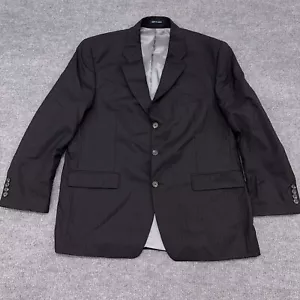 Ralph Lauren Blazer Cappotto Sportivo Nero Etichetta Tuta Gessato Giacca 44R Lana Canada - Foto 1 di 14